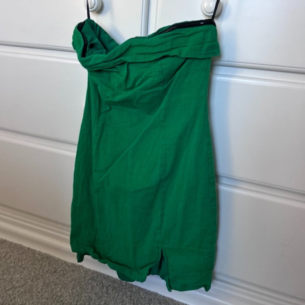 Hello Molly Green Strapless Mini Dress